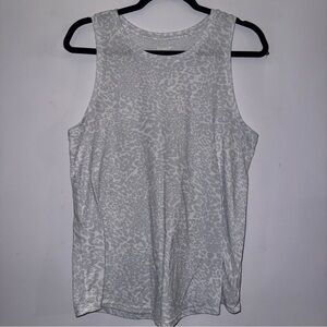 Old navy active go dry women’s size large tank top white blue leopard print